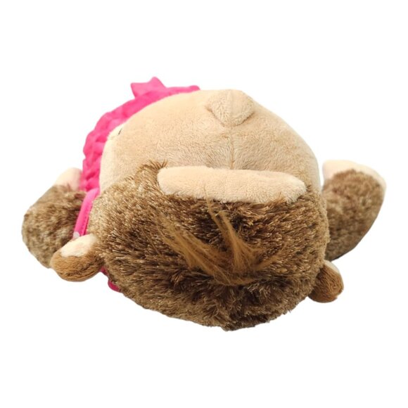 Build A Bear Smiley Monkey Stuffed Animal Plush Toy Pink Top Denim Sequin Jeans - Picture 9 of 13